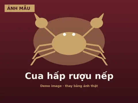 Cua hấp rượu nếp