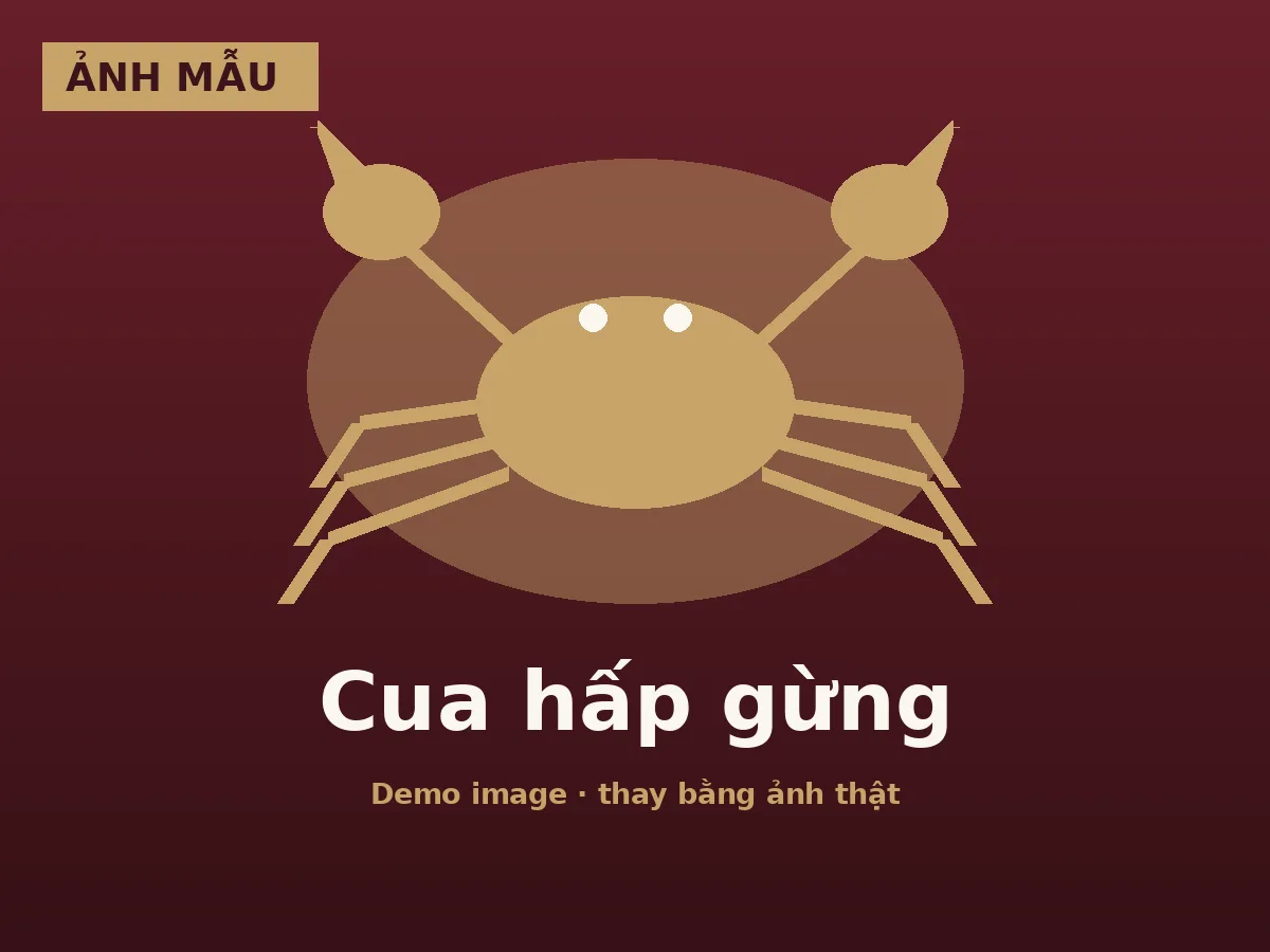 Cua hấp gừng