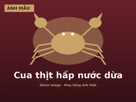 Cua thịt hấp nước dừa