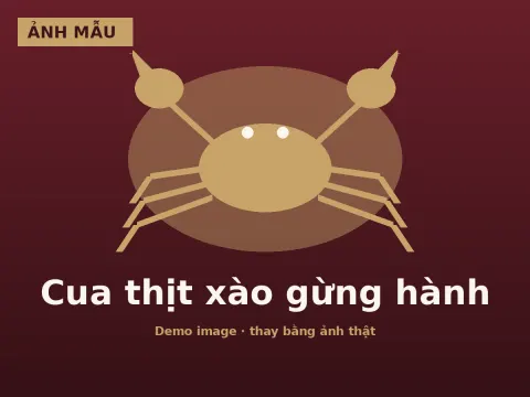 Cua thịt xào gừng hành